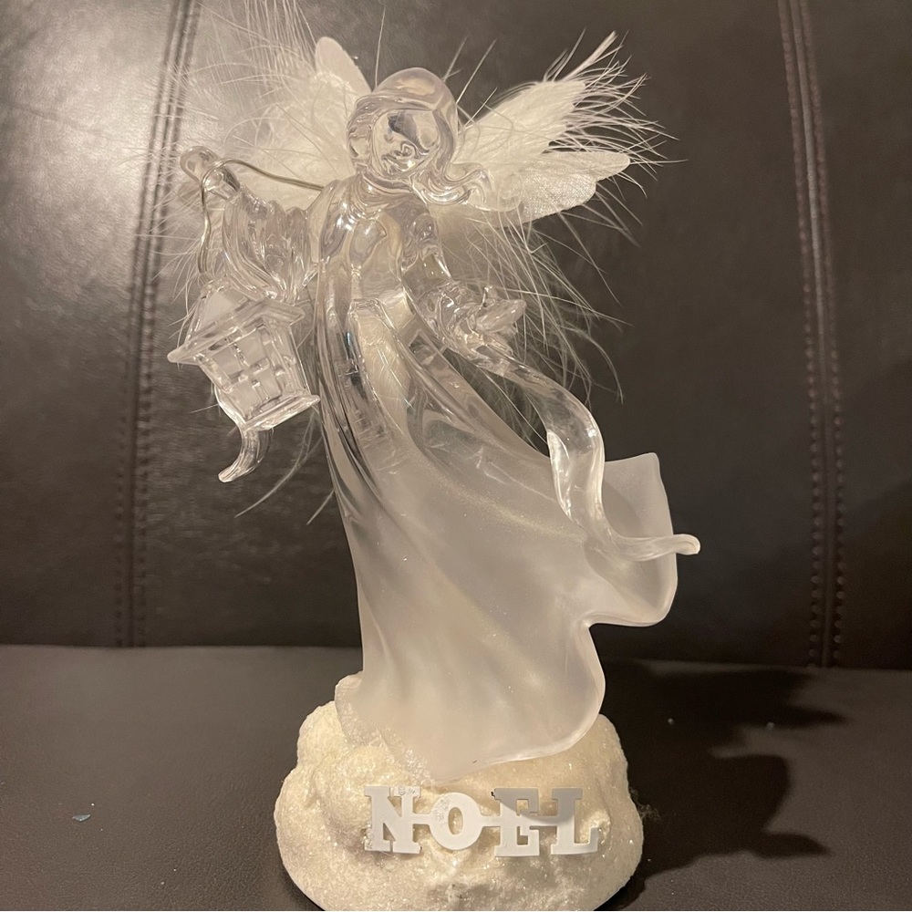 Home Collection Christmas acrylic lighted angels.  Battery operated.